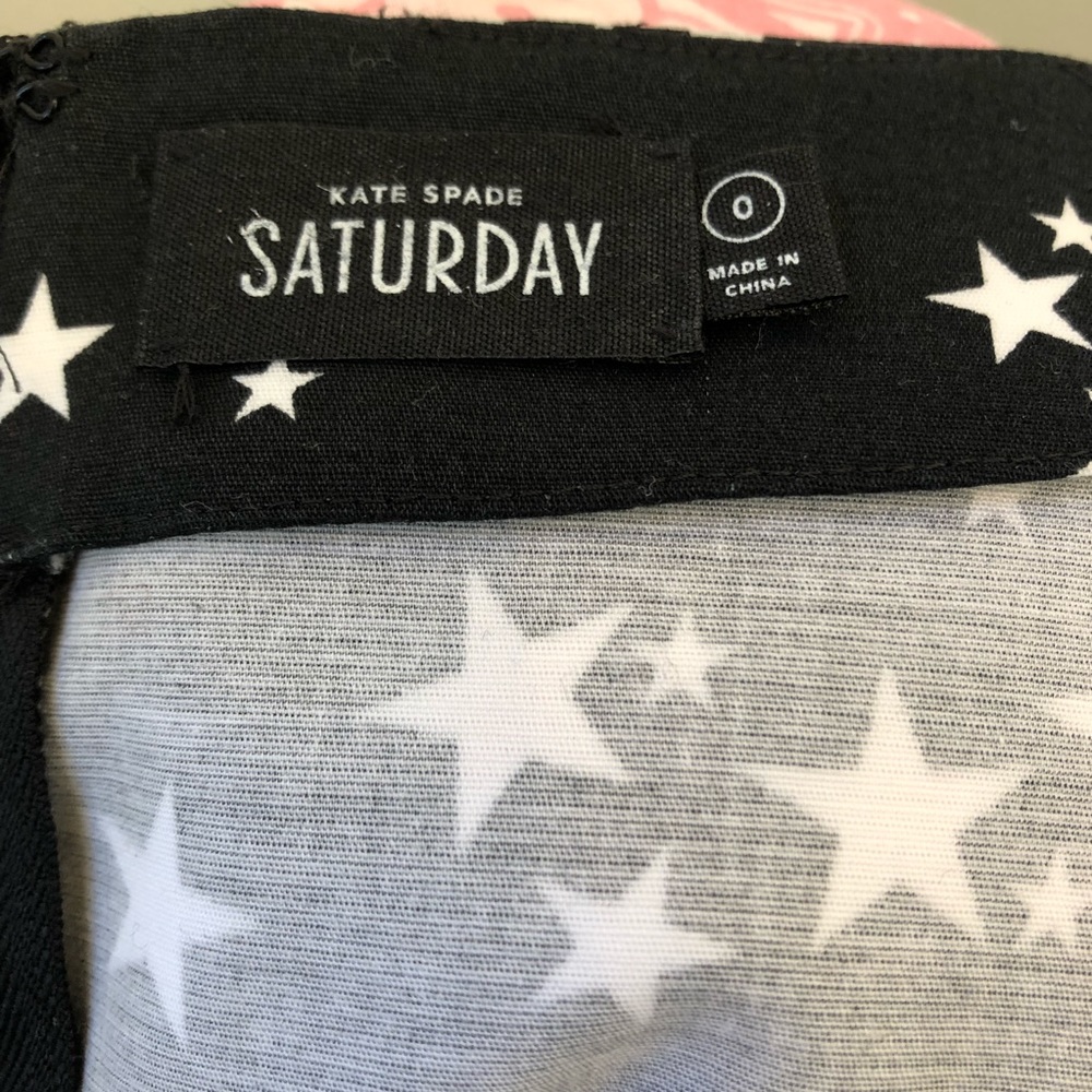 Brand New Kate Spade Saturday Black Circle Skirt with Star Print, US 0 fits S - Picture 5 of 8